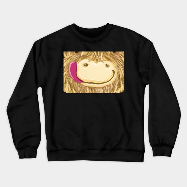 Wee Hamish Scottish Highland Cow Crewneck Sweatshirt by brodyquixote